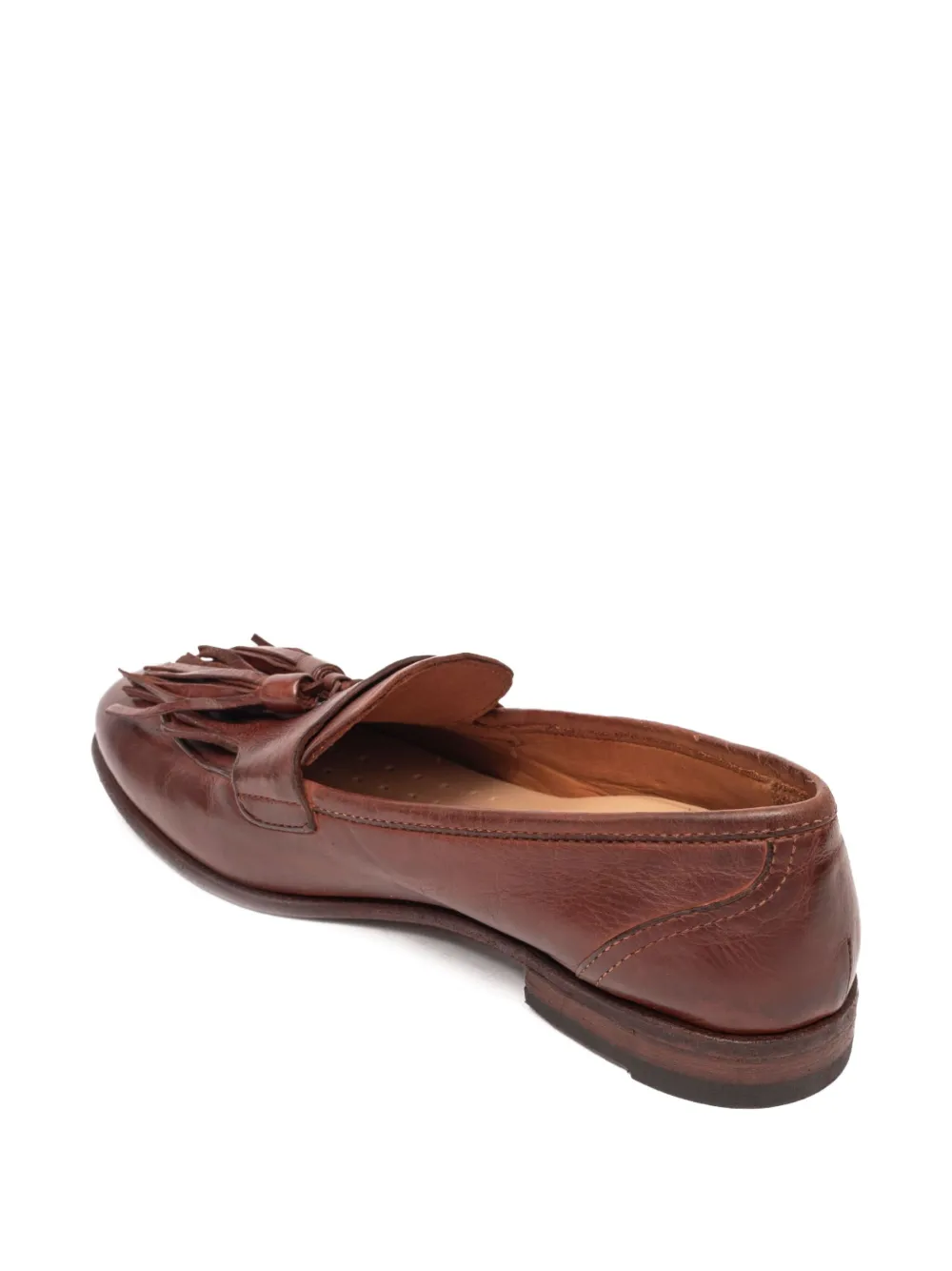 Paul Silence Tassel Leather Loafers In Brown