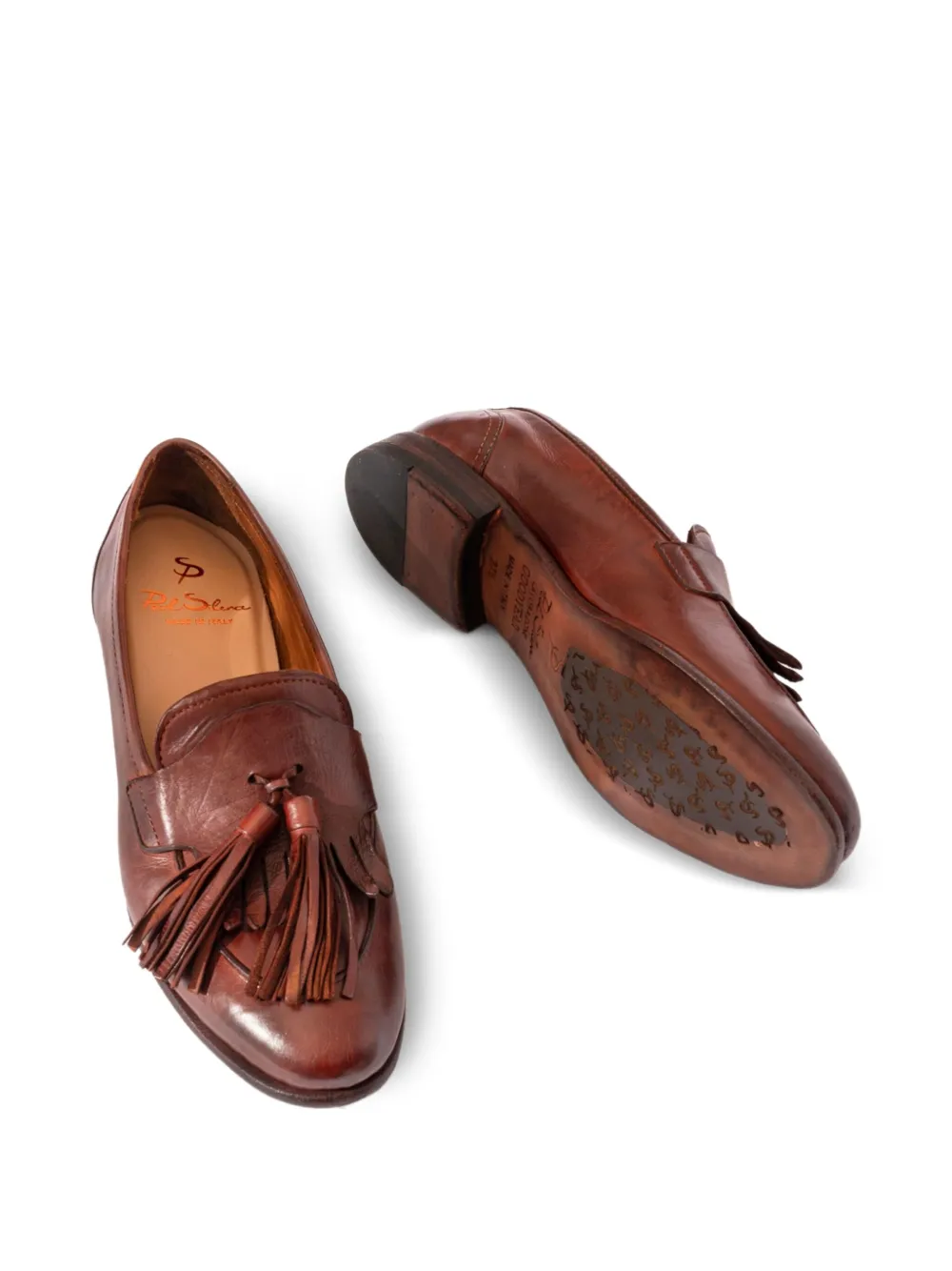 PAUL SILENCE tassel leather loafers Brown