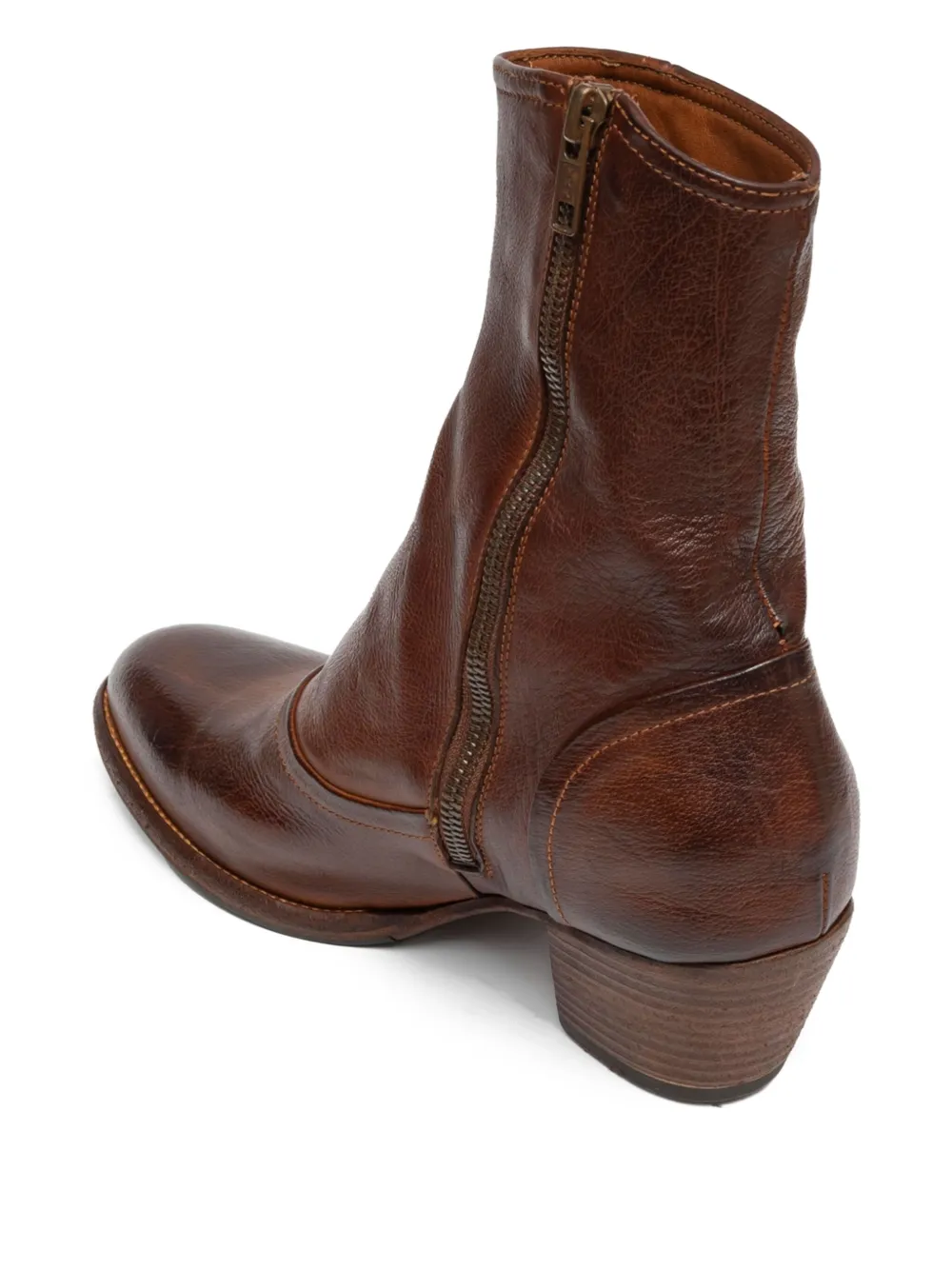  Paul Silence 55mm Leather Zip-fastening Boots - Brown 