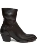 PAUL SILENCE 55mm zip-detail leather boots - Brown
