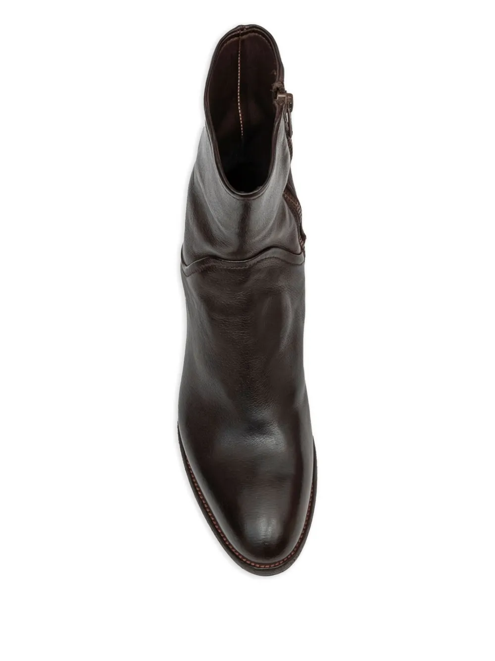 PAUL SILENCE 55mm zip-detail leather boots Brown