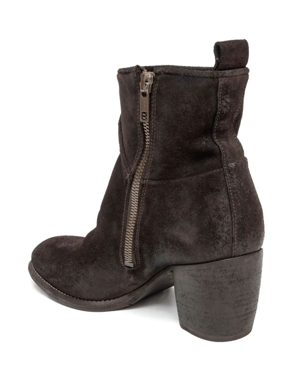 Paul Silence 65mm Zip-detail Block-heel Boots In Brown