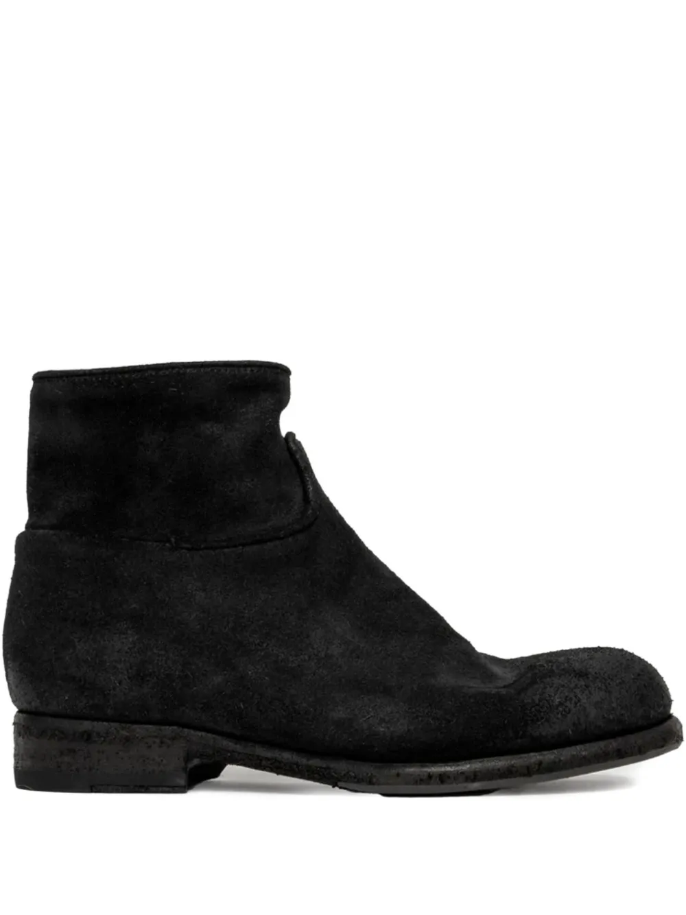 PAUL SILENCE zip-detail suede ankle boots - ブラック PAUL SILENCE zip-detail suede ankle boots - ブラック