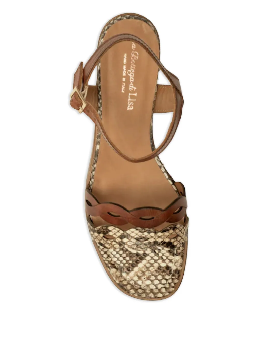 LA BOTTEGA DI LISA Leren sandalen Bruin