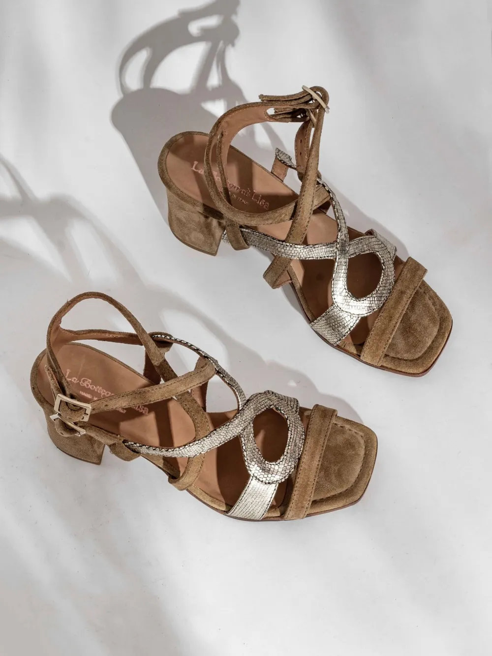La Bottega Di Lisa 80mm Block-heel Sandals In Brown