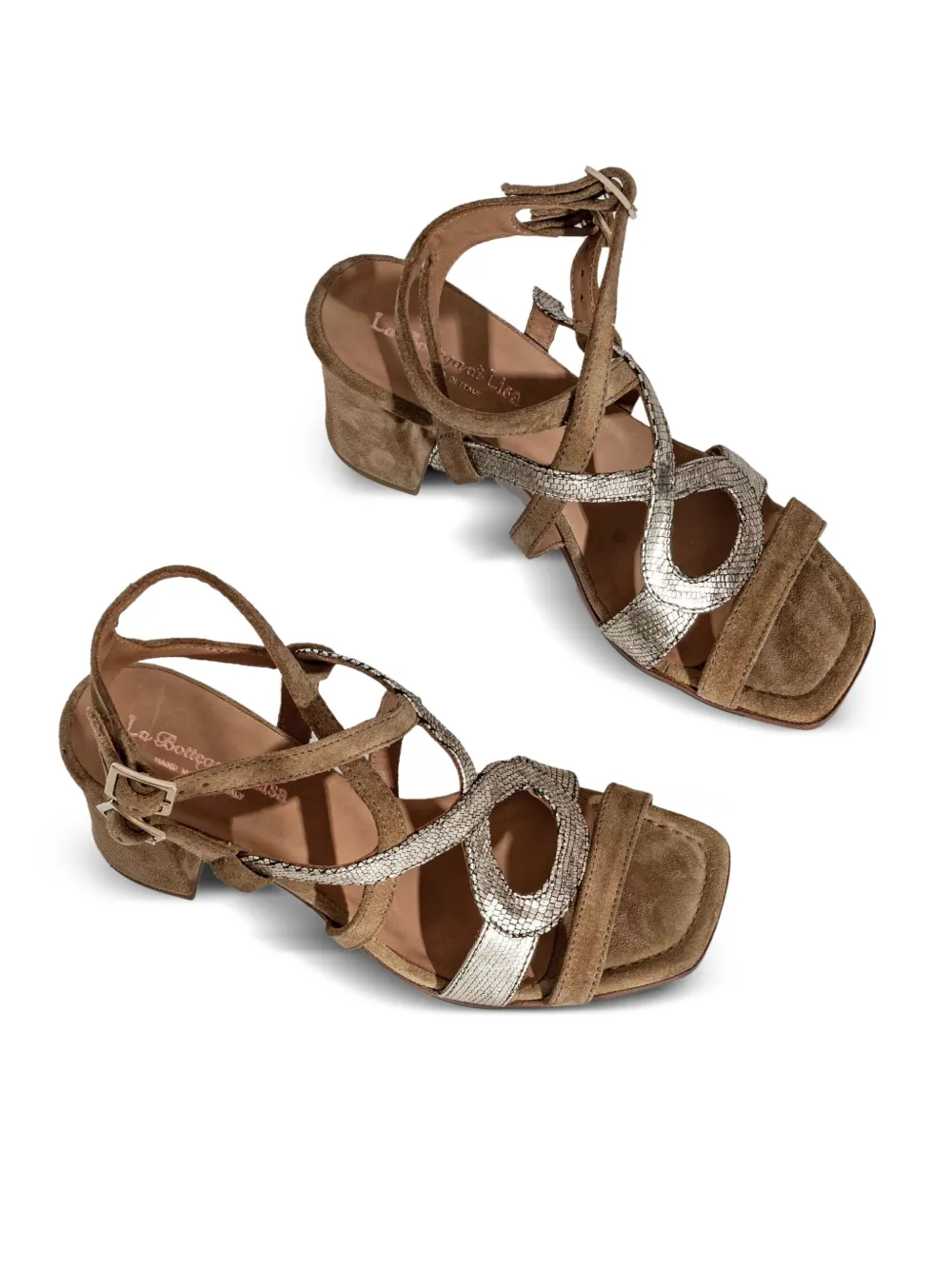 LA BOTTEGA DI LISA 80mm block-heel sandals Brown