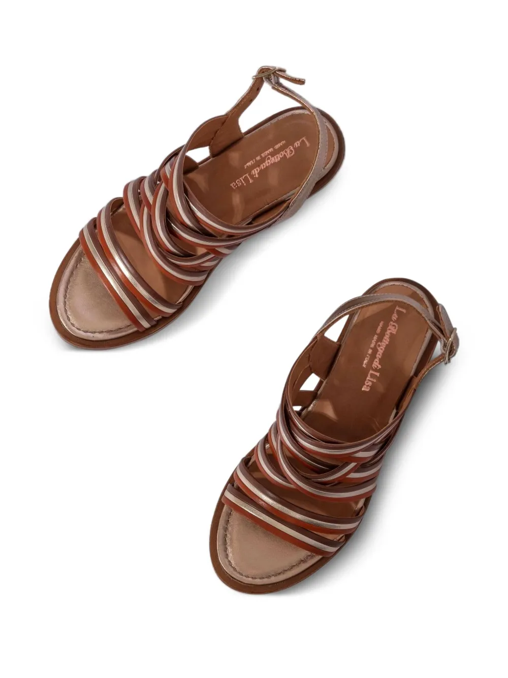LA BOTTEGA DI LISA sandales en cuir tressé | sandales plates | Image 2