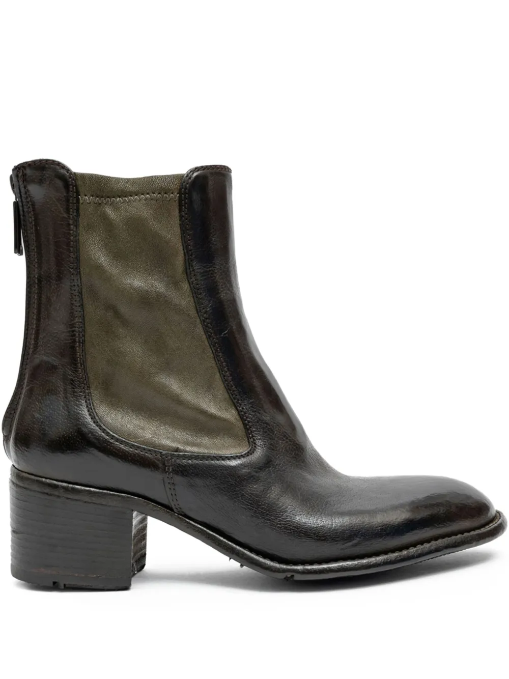 LEMARGO leather zip-detail block-heel boots - ブラック LEMARGO leather zip-detail block-heel boots - ブラック