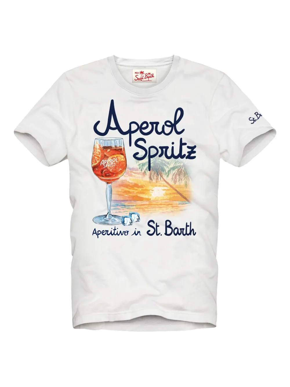 MC2 Saint Barth aperol spritz graphic T-shirt | White | Image 1