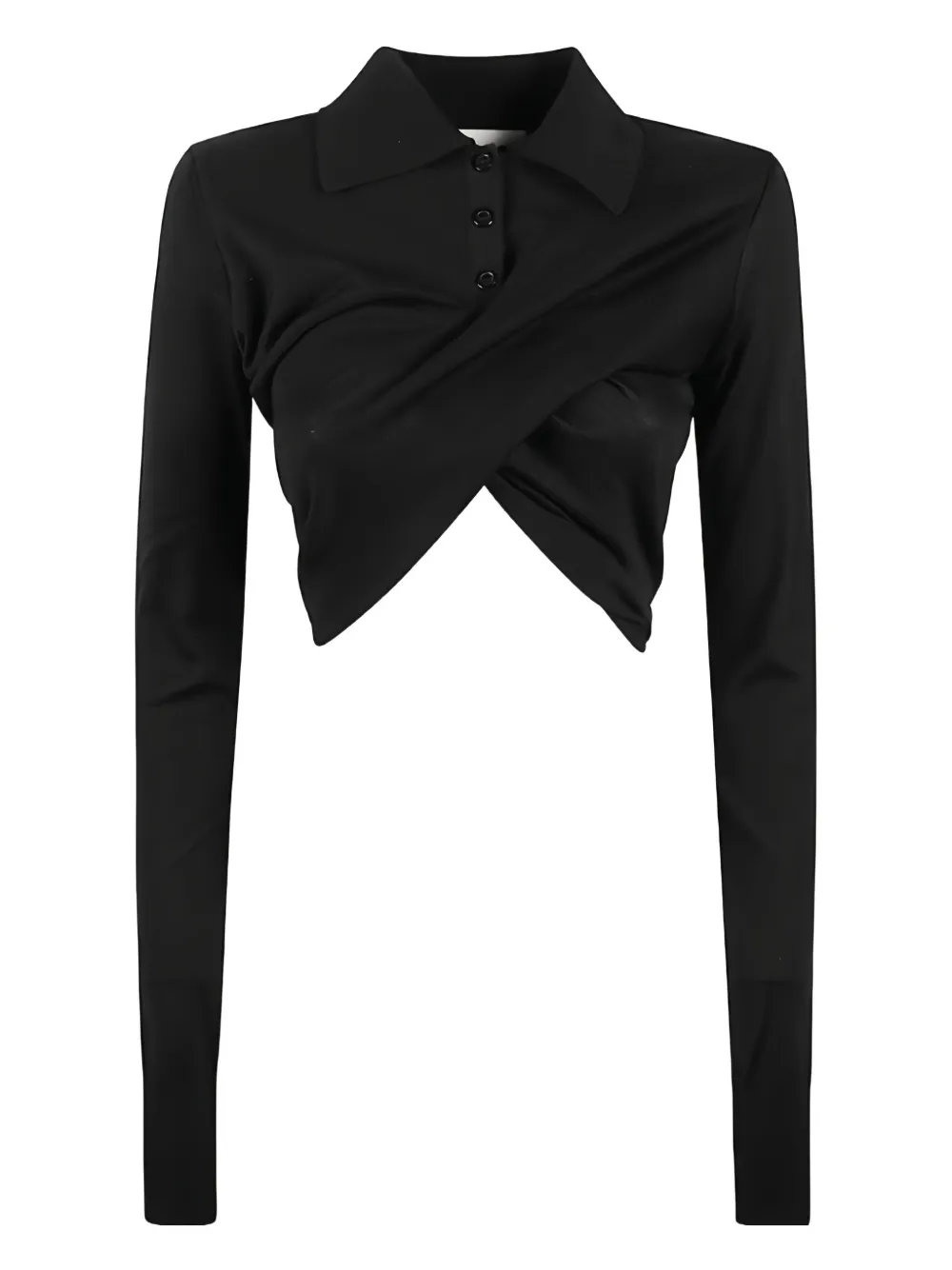 Max Mara polo-neck crossover sweater - ブラック Max Mara polo-neck crossover sweater - ブラック