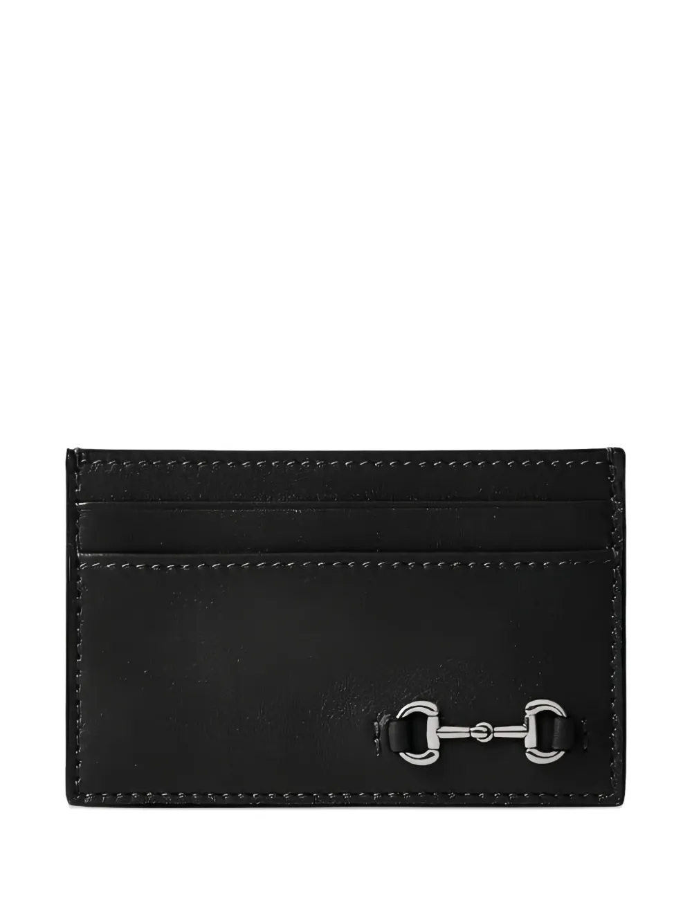 Gucci Horsebit-detail Card Holder In Black