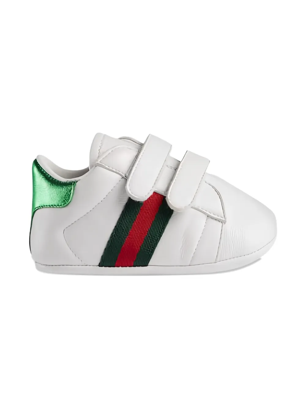 Gucci Kids Leren sneakers met bandje Wit