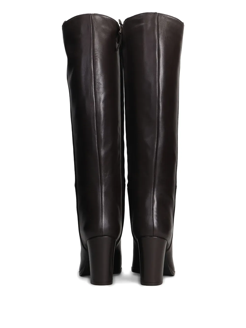 Julie Dee leather zip-detail boots Brown