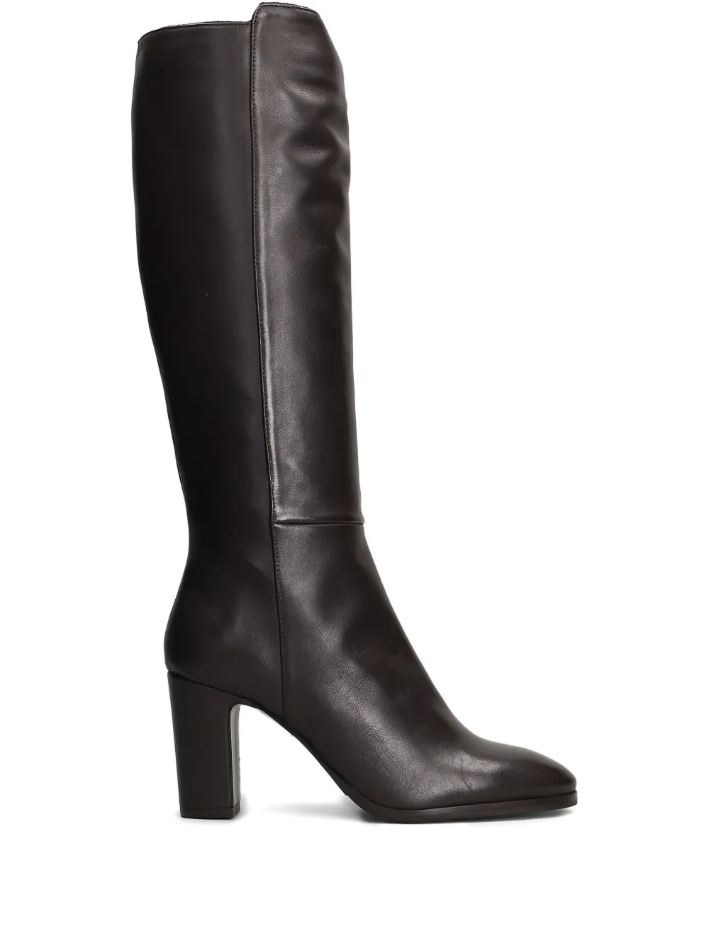 Julie Dee leather zip-detail boots Brown