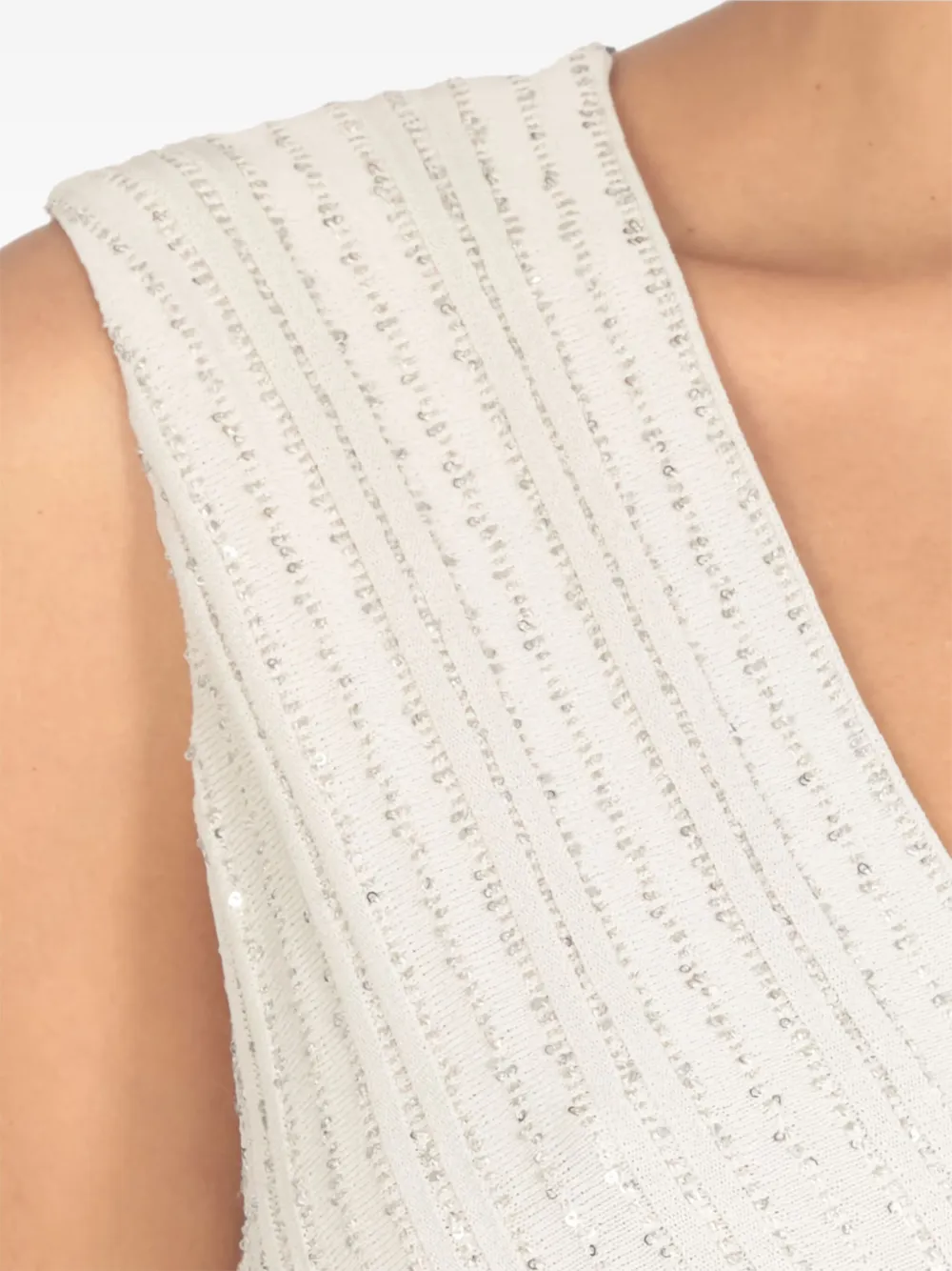 D.Exterior Geplooide maxi-jurk Beige