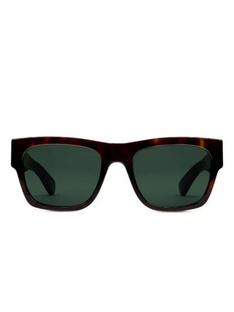Gucci lentes de sol con armazón cuadrada estilo carey