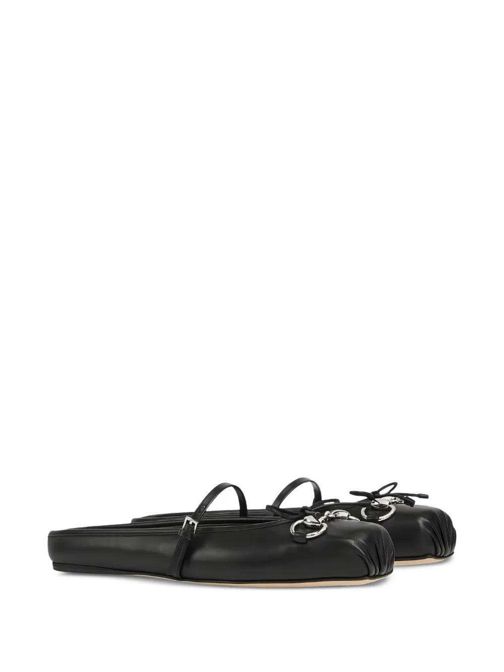 Gucci Ballerina's met Horsebit-detail - Zwart