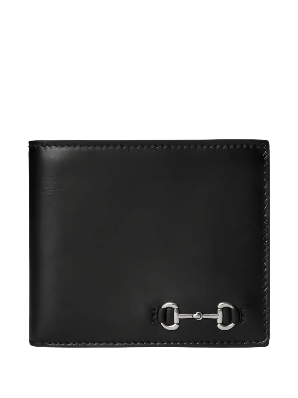 Gucci Horsebit-detail Bifold Card Holder In Black