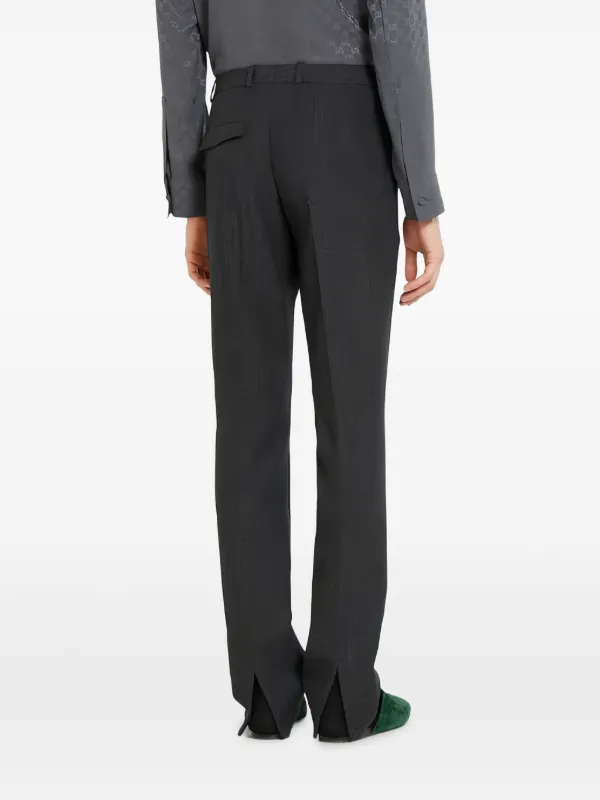 white christmas dresses Gucci Women's Brown Wool Elastane with Buckle Belt Strap Dress Pant main image 0