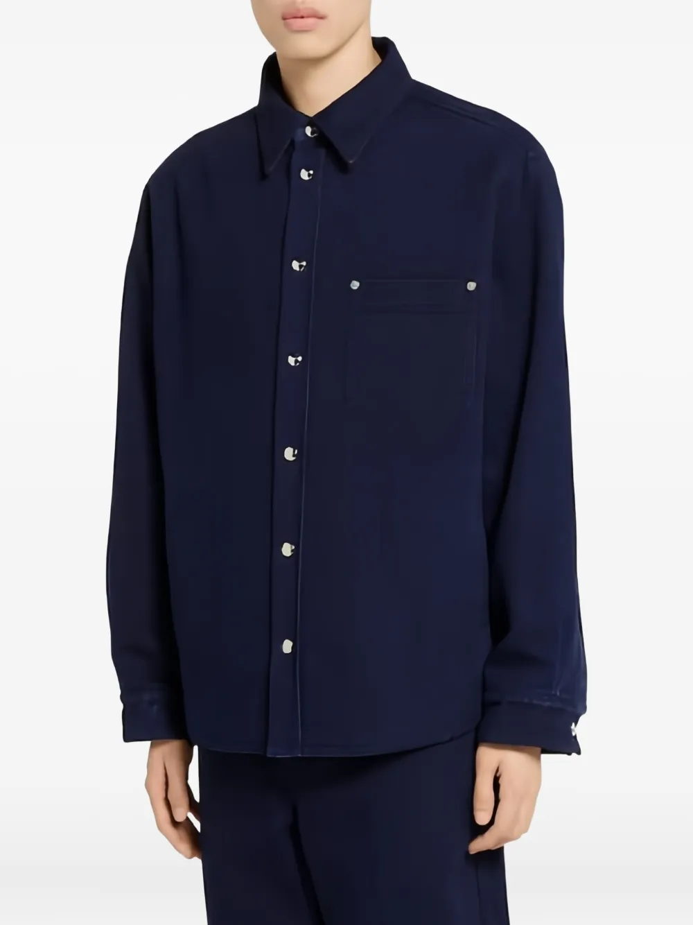 Gucci reversible denim flannel shirt - Blauw
