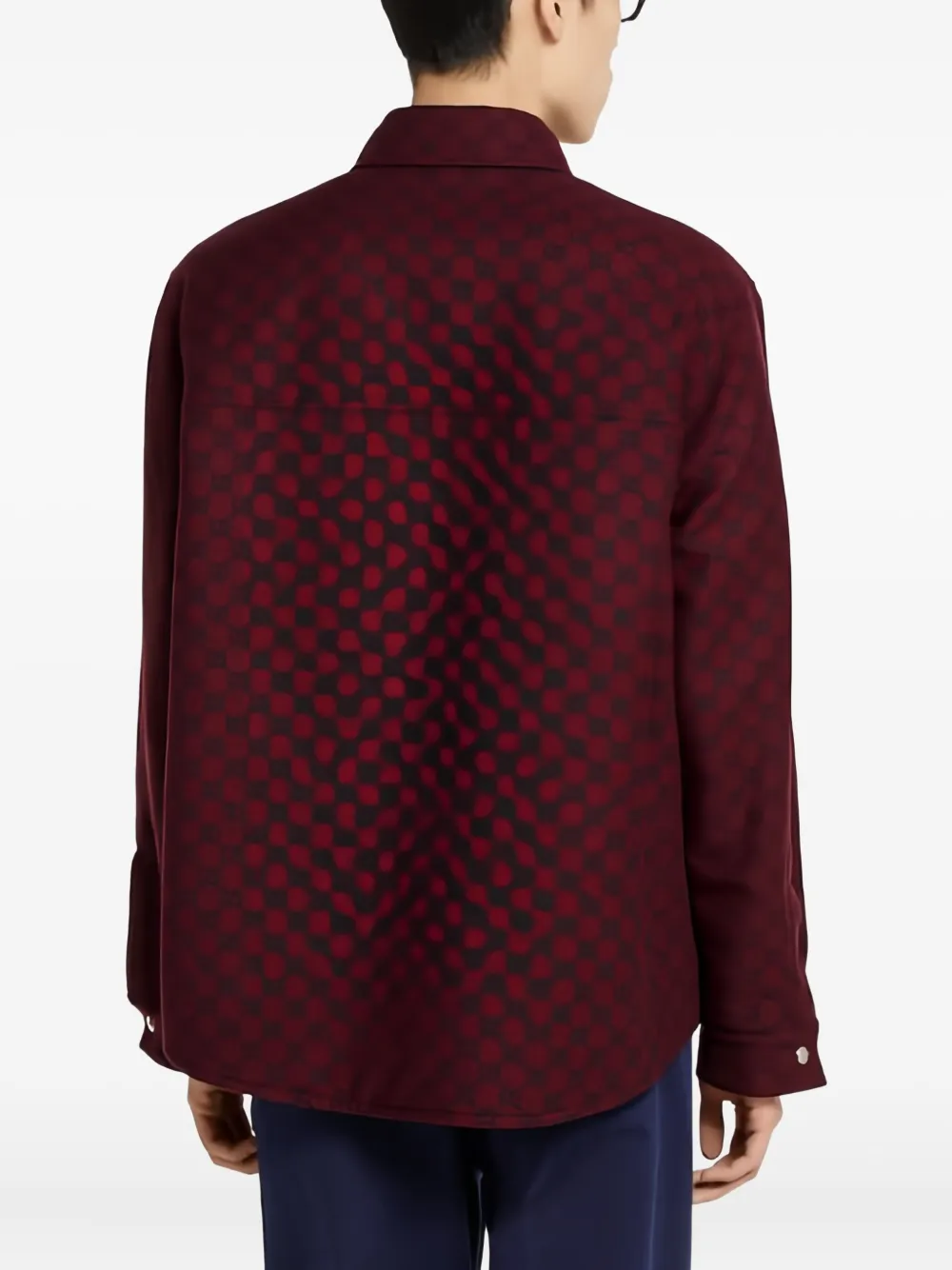 Gucci Omkeerbaar denim flanellen overhemd Blauw