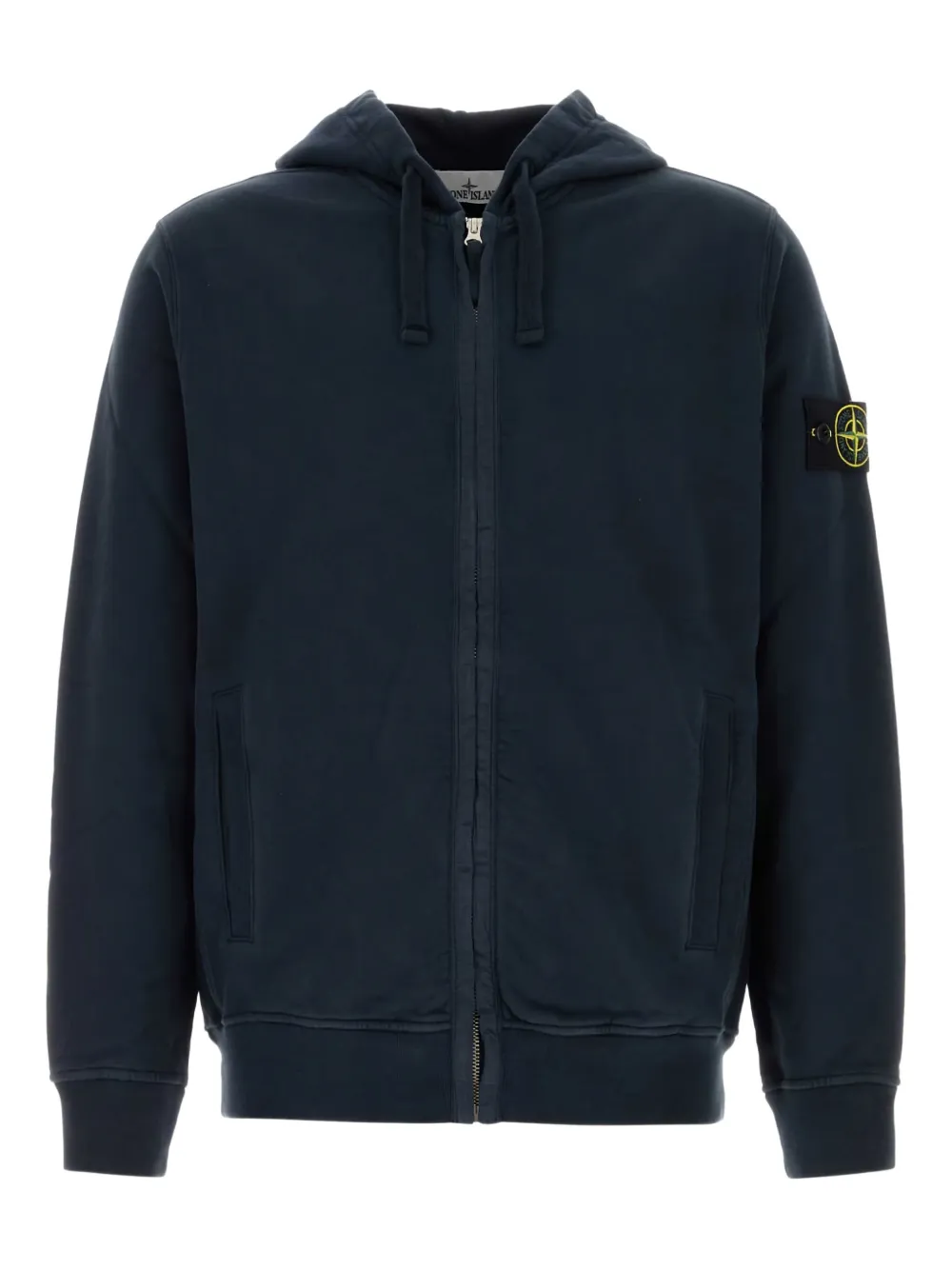 Stone Island hooded zip-up sweatshirt - ブルー Stone Island hooded zip-up sweatshirt - ブルー
