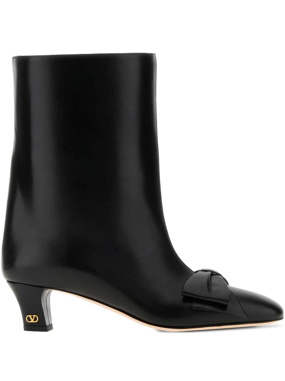Valentino Garavani 50mm Bowow leather ankle boots - ブラック Valentino Garavani 50mm Bowow leather ankle boots - ブラック