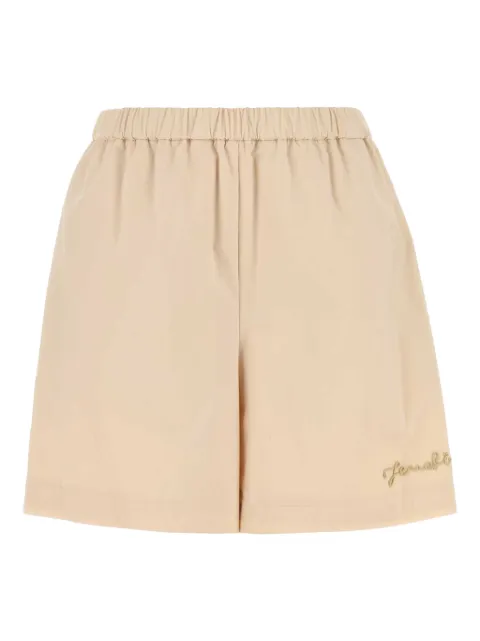 FENDI elasticated-waistband embroidered shorts