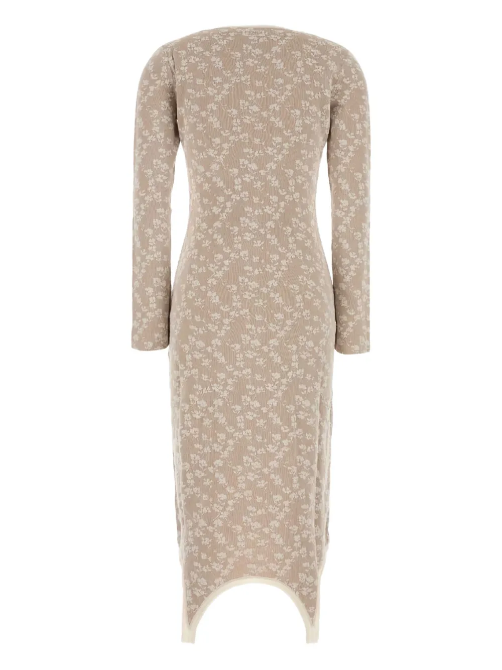 FENDI floral-print midi dress - Beige