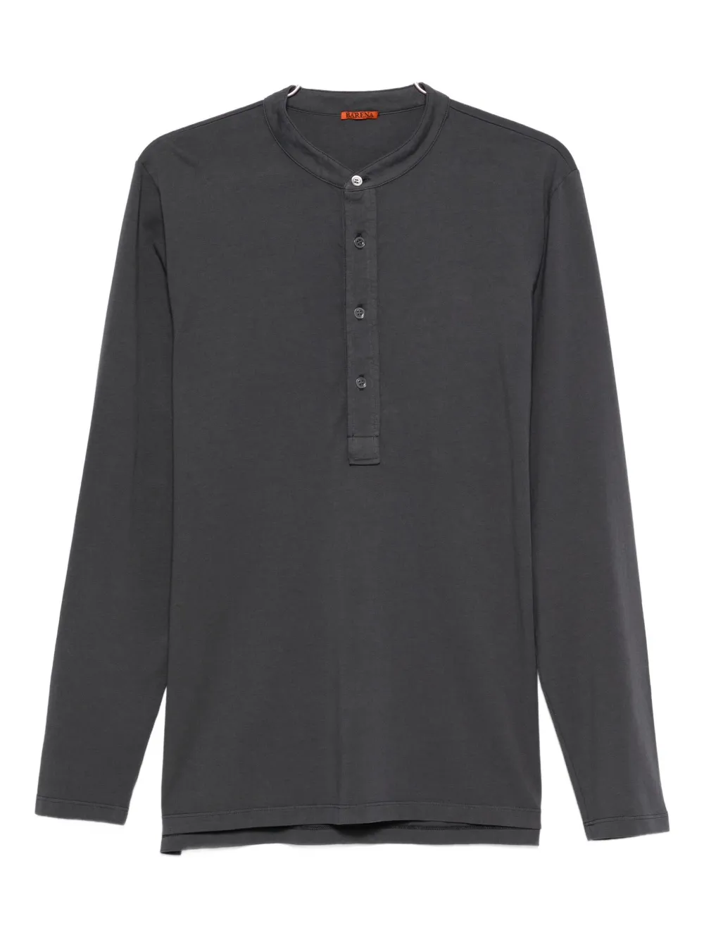 Barena Venezia Henley-neck Long-sleeve T-shirt In Gray