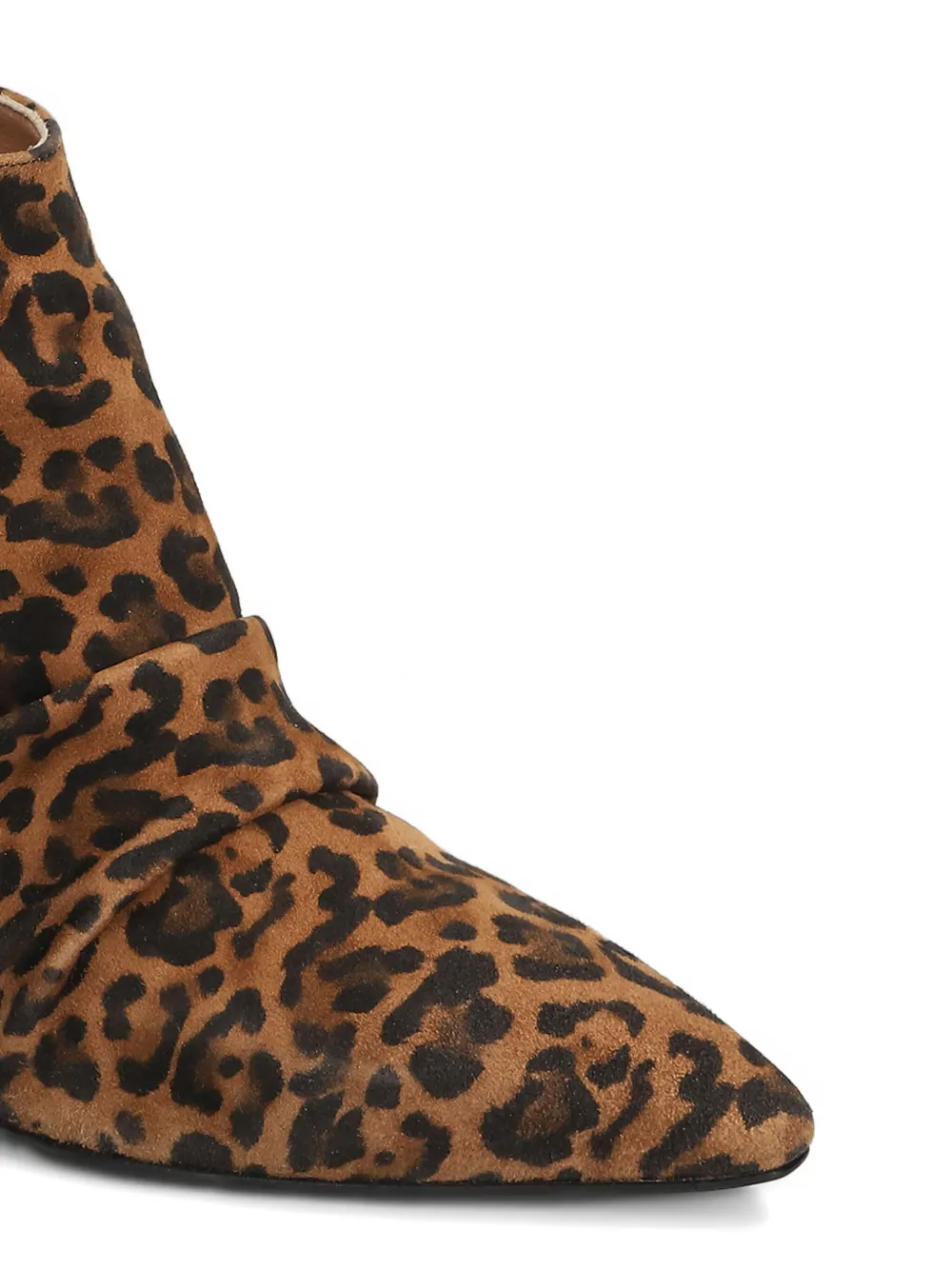 The Seller leopard-print ruched boots Brown