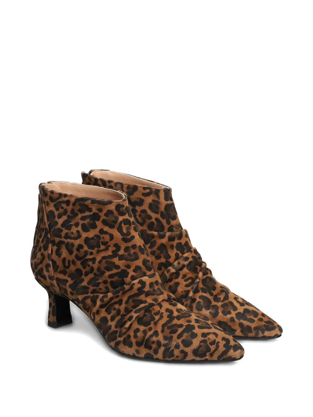 The Seller leopard-print ruched boots Brown