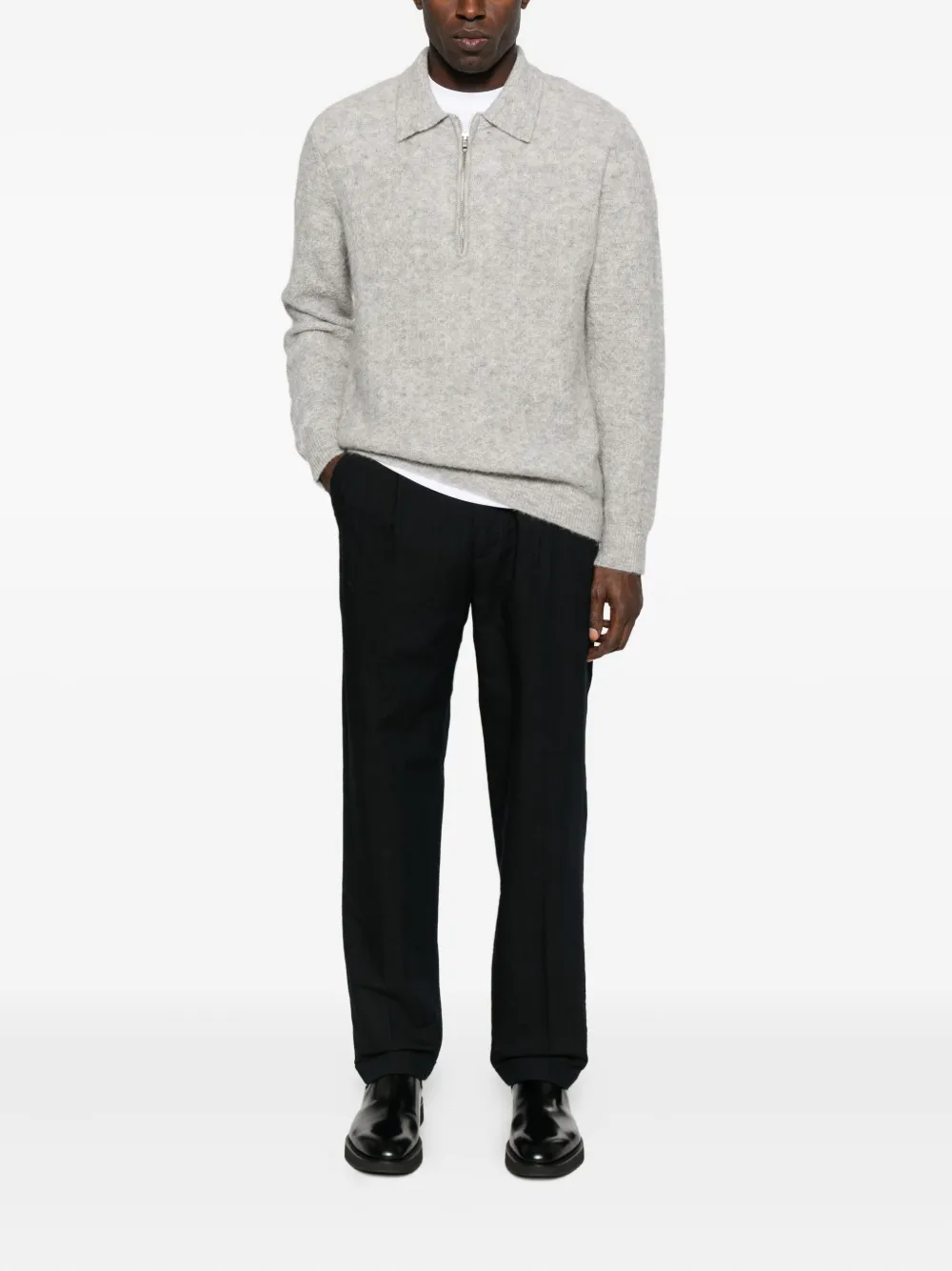 Barena pleated cuffed-hem trousers - Blauw