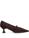 The Seller pointed-toe studded heeled pumps - Red