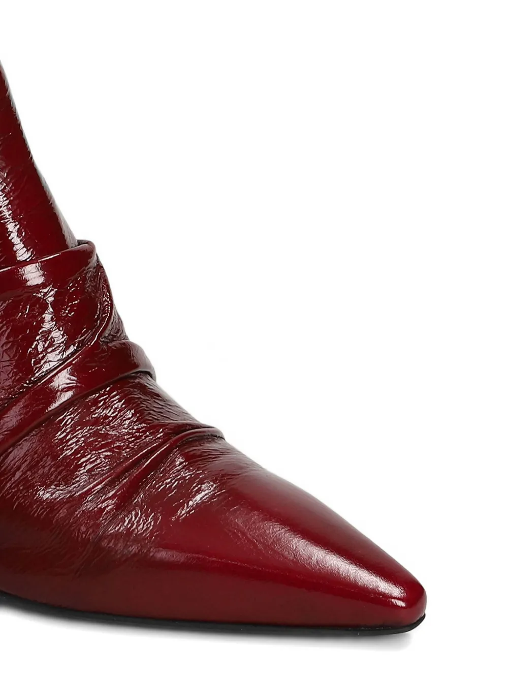 The Seller pleated pointed-toe boots Red