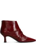 The Seller pleated pointed-toe boots - Red
