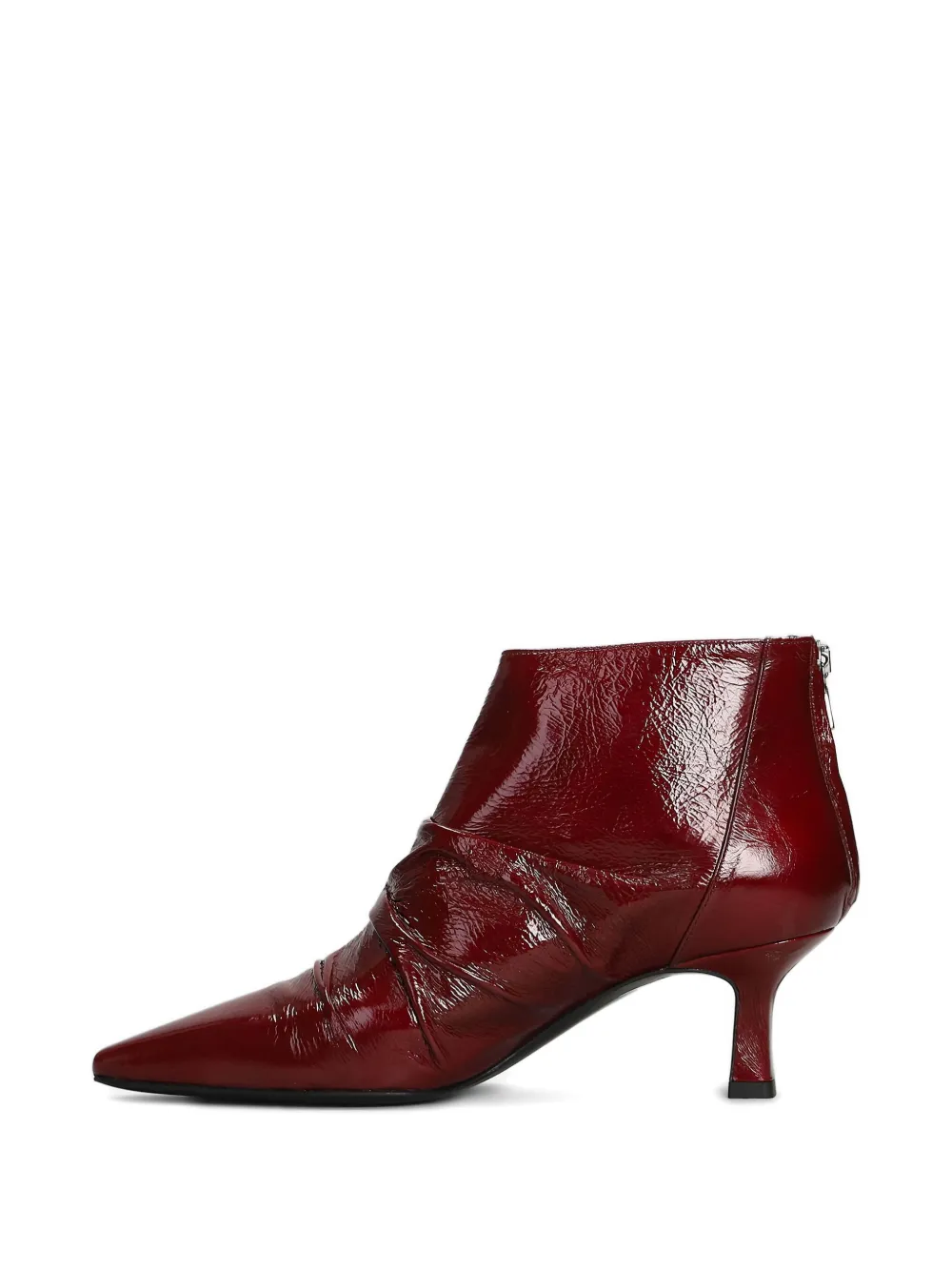 The Seller pleated pointed-toe boots Red