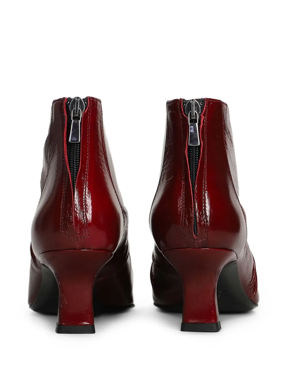 The Seller pleated pointed-toe boots Red