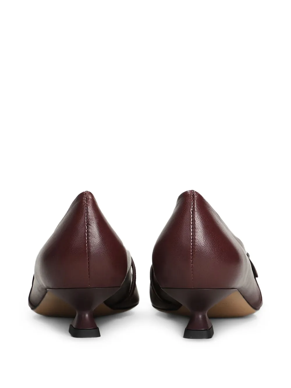 The Seller Pumps In Bordeaux Leather In Red