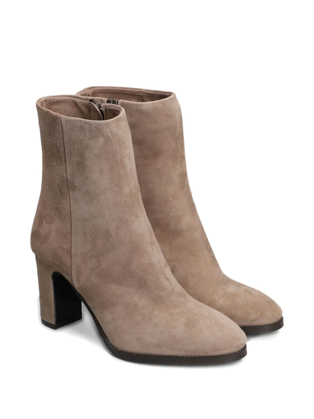 Julie Dee block-heel suede boots Neutrals