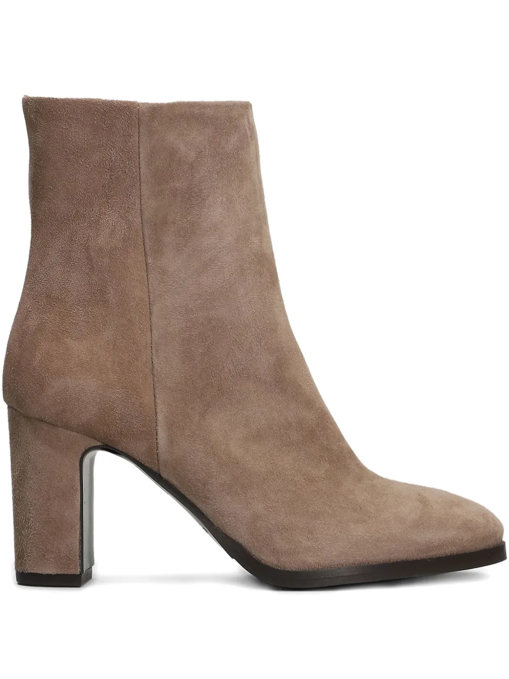 Julie Dee block-heel suede boots Neutrals