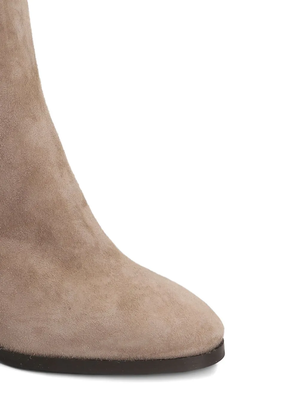 Julie Dee block-heel suede boots Neutrals