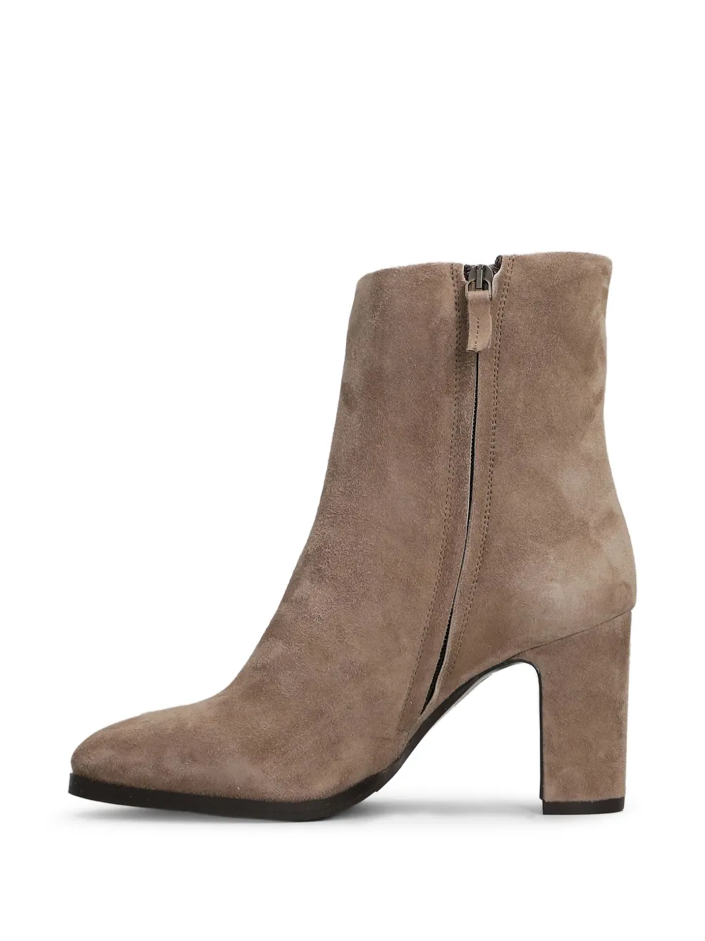 Julie Dee block-heel suede boots Neutrals