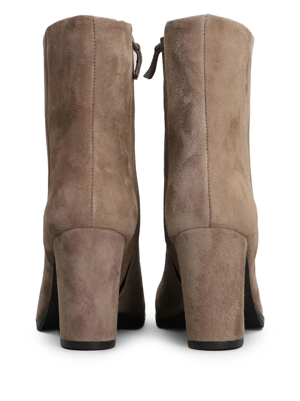 Julie Dee block-heel suede boots Neutrals