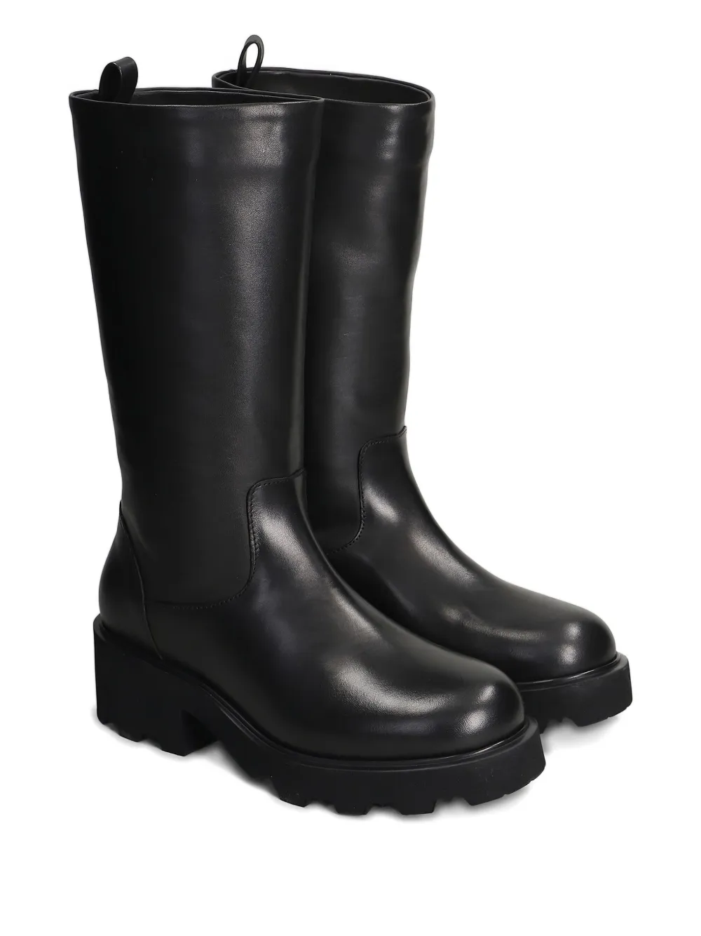 Julie Dee mid-calf leather boots Black