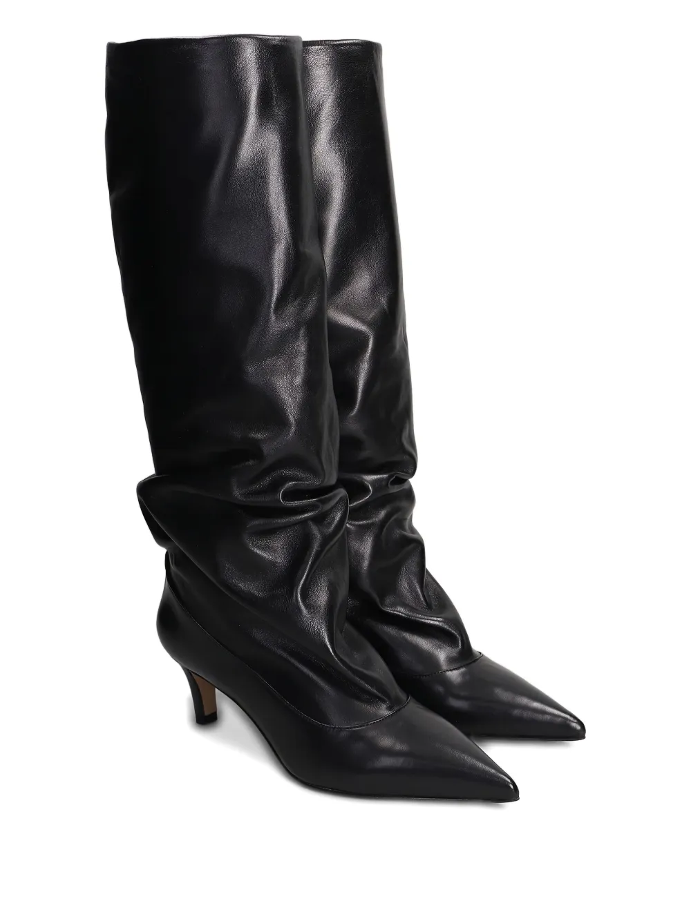 The Seller pointed-toe leather boots Black