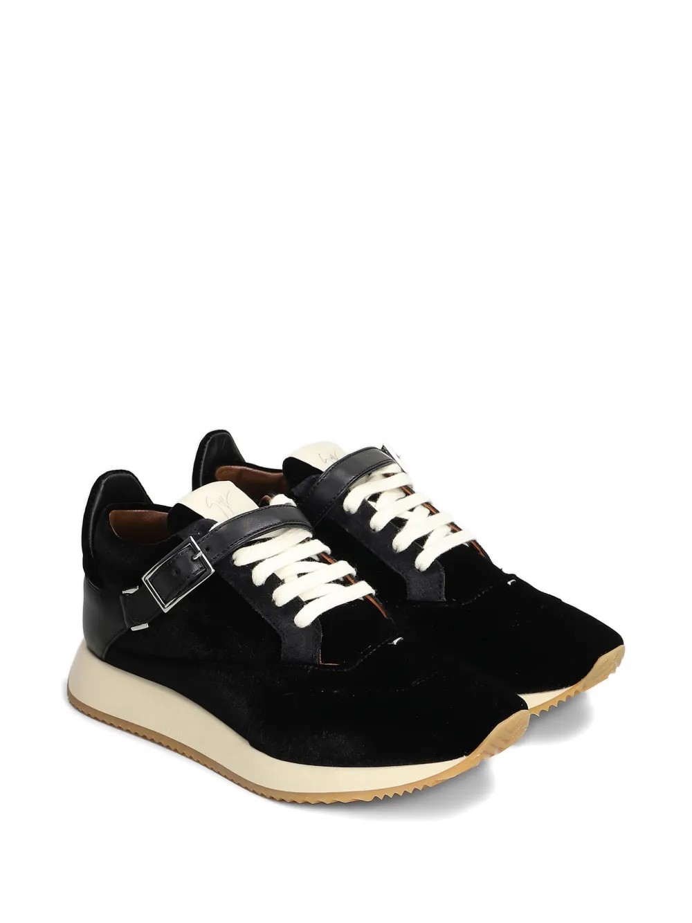 Giuseppe Zanotti buckle-fastening velvet sneakers | Low-Tops | Image 2
