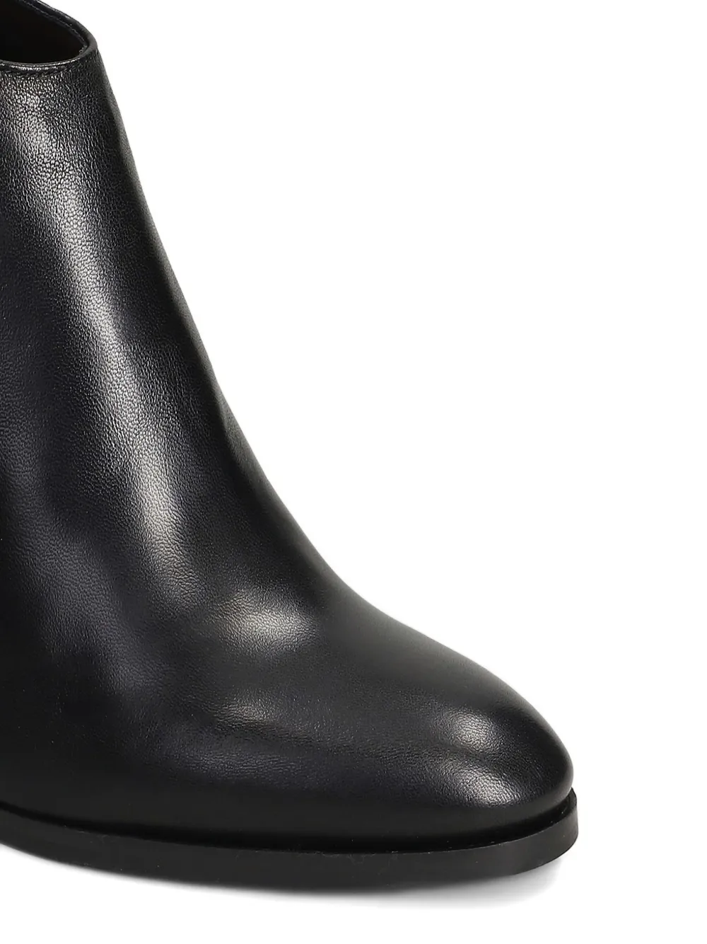 Julie Dee zip-detail block-heel ankle boots Black