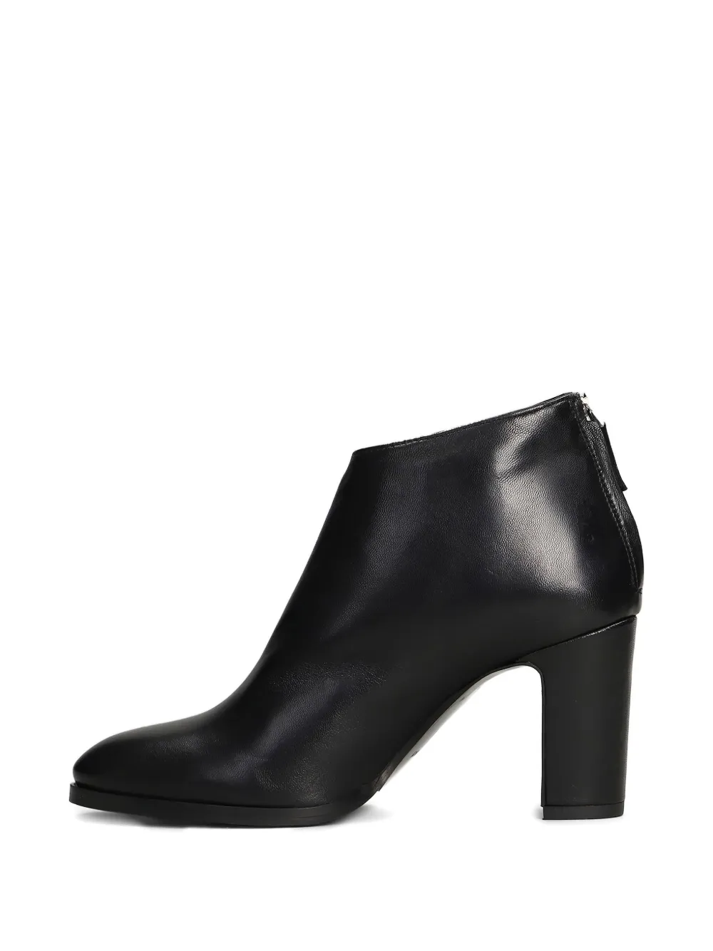 Julie Dee zip-detail block-heel ankle boots Black