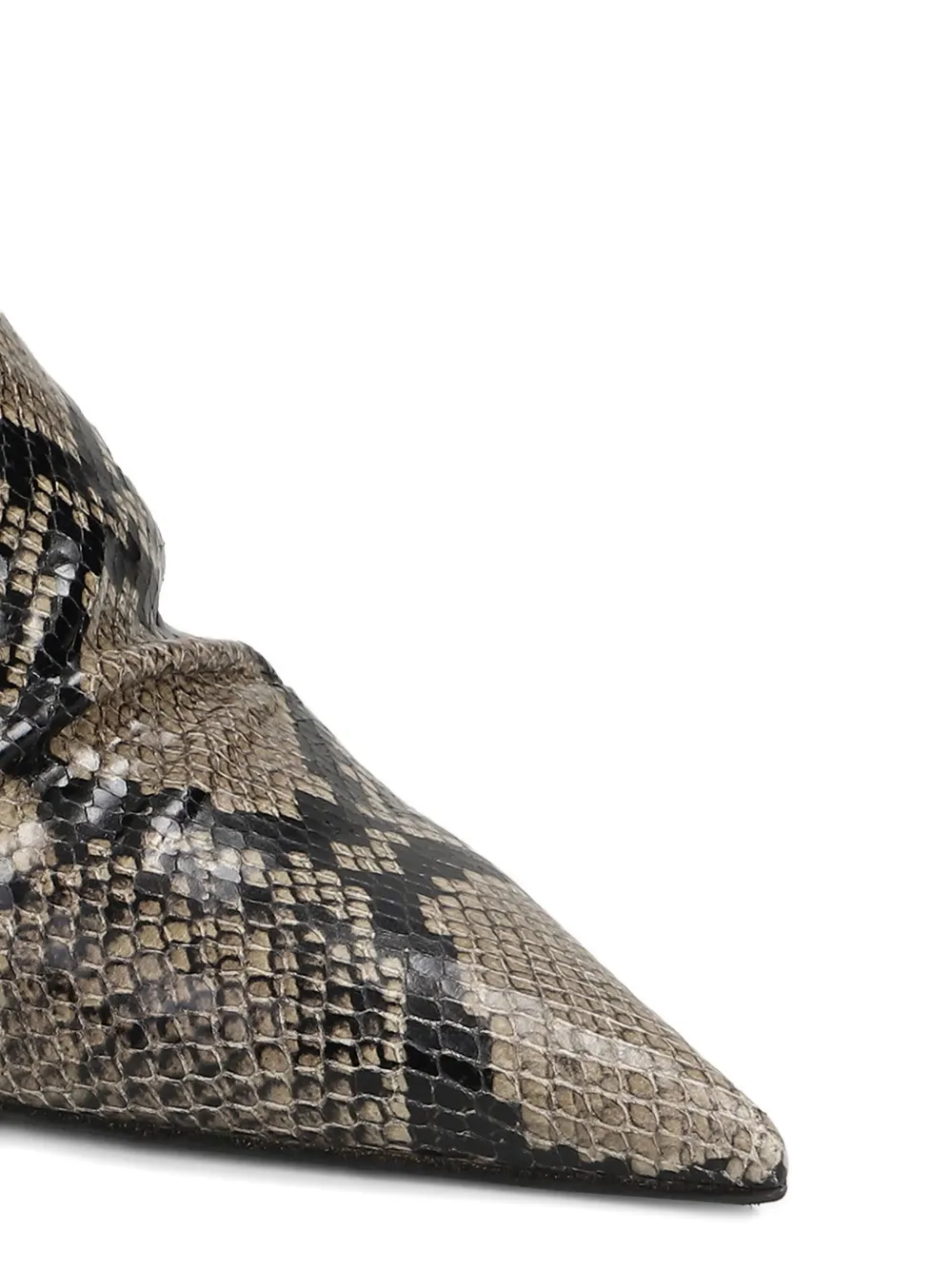 The Seller python-print pointed-toe ankle boots Neutrals